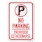 Signmission No Parking Prohibido Estacionar No Park Heavy-Gauge Aluminum Sign, 12" x 18", A-1218-23598 A-1218-23598 - alternate 1